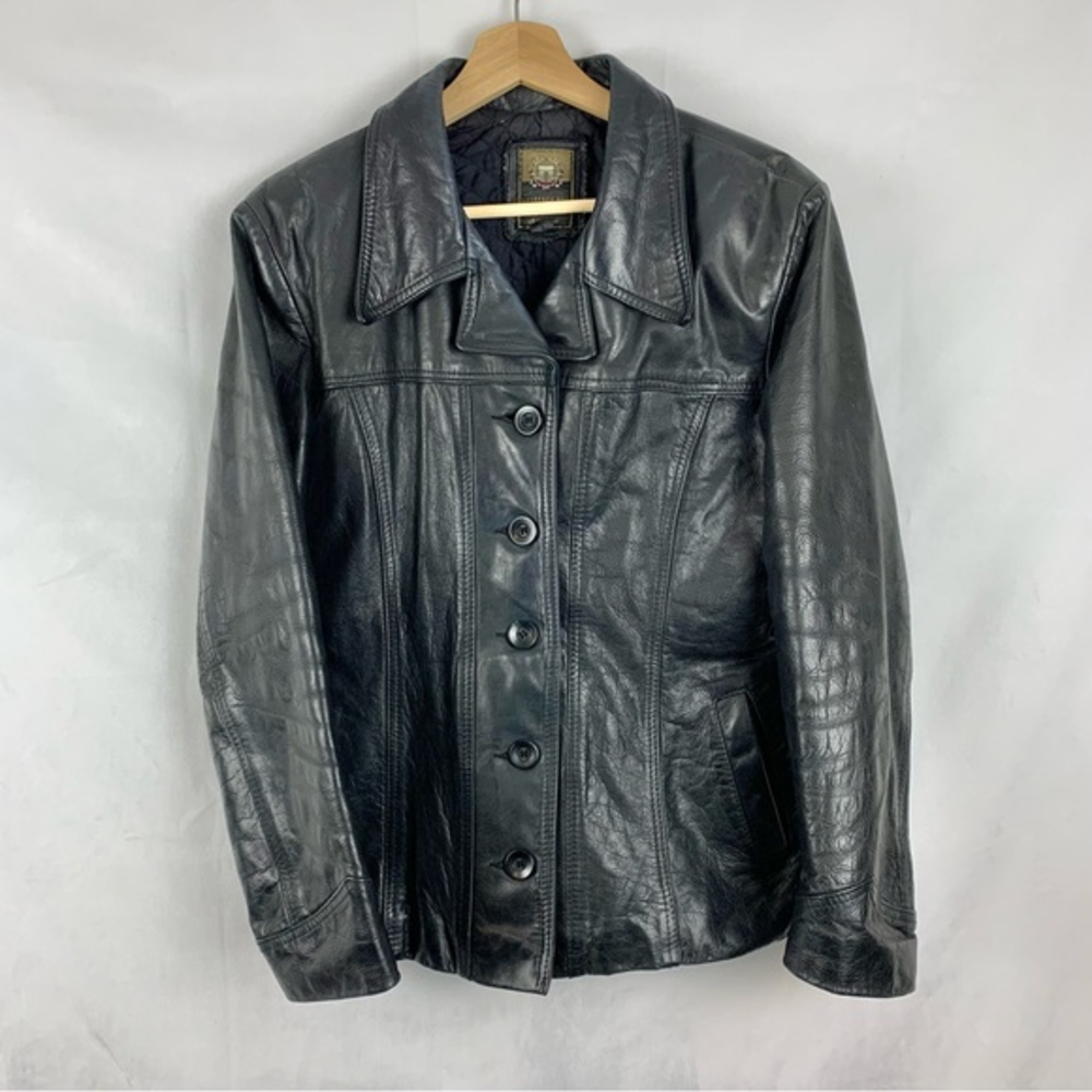 LAURENCE ROY‎ 90s Vintage Genuine Leather Jacket  SZ Med-Lg